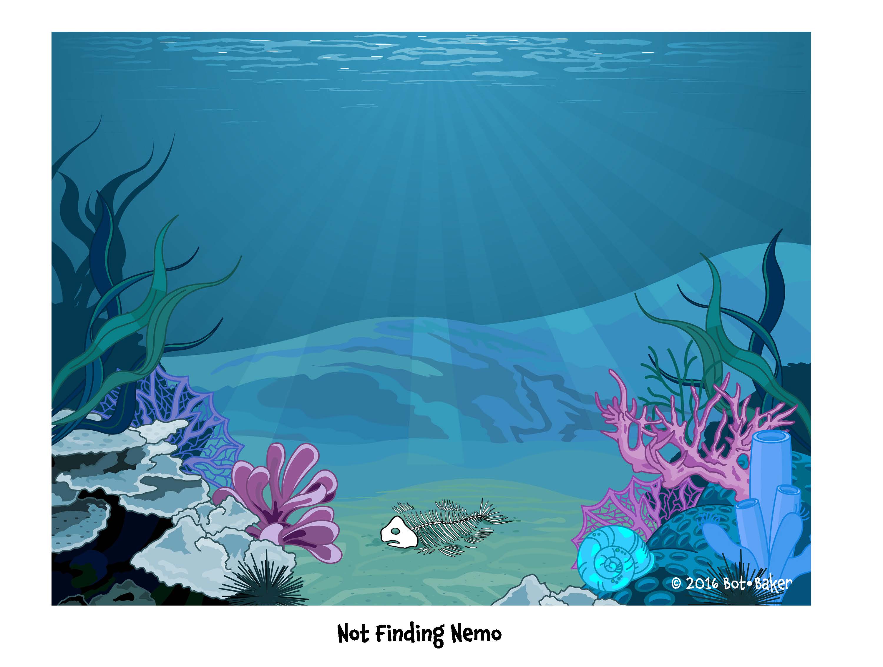 Not finding Nemo cartoon